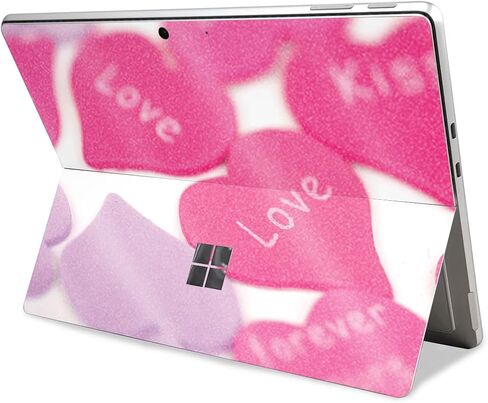 Glossy Glitter Laptop Skin Compatible with Microsoft Surface Pro 11 (2024) - Angelic Love - Premium 3M Vinyl Protective Wrap Decal Cover - Easy to Apply | Crafted in The USA by MightySkins in Saudi Arabia
