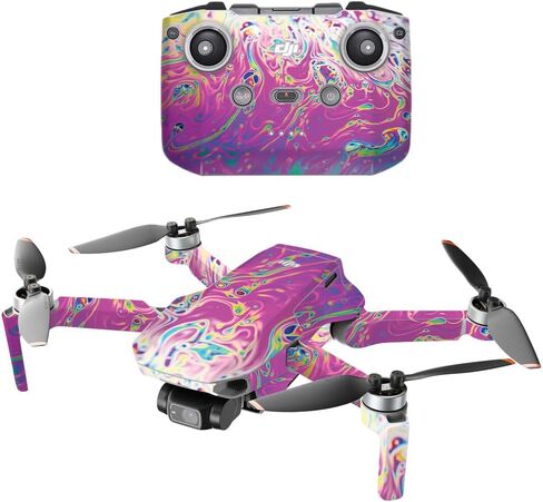 غلاف الطائرة بدون طيار متوافق مع DJI Mavic Mini Drone 2 - أرجواني مغسول - غطاء لاصق واقٍ من الفينيل 3M ممتاز - سهل الاستخدام | صُنع في الولايات المتحدة الأمريكية بواسطة MightySkins in Saudi Arabia