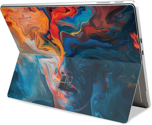 Glossy Glitter Laptop Skin Compatible with Microsoft Surface Pro 11 (2024) - Surreal Sunset - Premium 3M Vinyl Protective Wrap Decal Cover - Easy to Apply | Crafted in The USA by MightySkins in Saudi Arabia