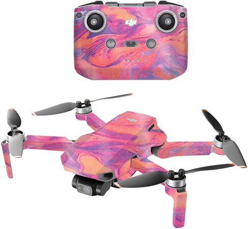 غلاف الطائرة بدون طيار متوافق مع DJI Mavic Mini Drone 2 - أرجواني مغسول - غطاء لاصق واقٍ من الفينيل 3M ممتاز - سهل الاستخدام | صُنع في الولايات المتحدة الأمريكية بواسطة MightySkins in Saudi Arabia