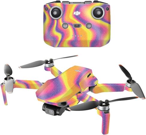 غلاف الطائرة بدون طيار متوافق مع DJI Mavic Mini Drone 2 - أرجواني مغسول - غطاء لاصق واقٍ من الفينيل 3M ممتاز - سهل الاستخدام | صُنع في الولايات المتحدة الأمريكية بواسطة MightySkins in Saudi Arabia