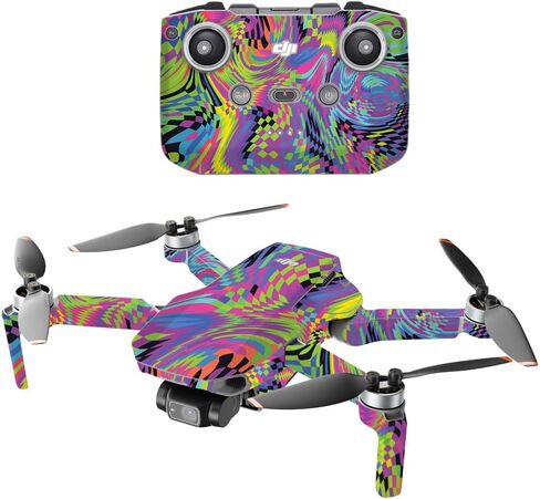 غلاف الطائرة بدون طيار متوافق مع DJI Mavic Mini Drone 2 - أرجواني مغسول - غطاء لاصق واقٍ من الفينيل 3M ممتاز - سهل الاستخدام | صُنع في الولايات المتحدة الأمريكية بواسطة MightySkins in Saudi Arabia