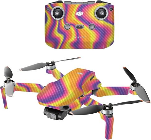 غلاف الطائرة بدون طيار متوافق مع DJI Mavic Mini Drone 2 - أرجواني مغسول - غطاء لاصق واقٍ من الفينيل 3M ممتاز - سهل الاستخدام | صُنع في الولايات المتحدة الأمريكية بواسطة MightySkins in Saudi Arabia