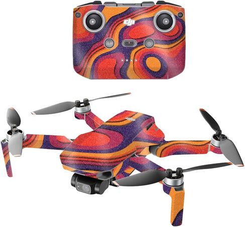 غلاف الطائرة بدون طيار متوافق مع DJI Mavic Mini Drone 2 - أرجواني مغسول - غطاء لاصق واقٍ من الفينيل 3M ممتاز - سهل الاستخدام | صُنع في الولايات المتحدة الأمريكية بواسطة MightySkins in Saudi Arabia