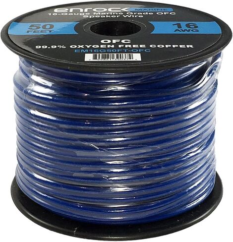4X Pyle Marine مقاس 5.25 بوصة ثنائي الاتجاه مقاوم للماء باللون الأبيض LED ومكبرات صوت رفيعة المستوى، سلك مكبر صوت معلب مقاس 16 بوصة بطول 50 قدمًا in Saudi Arabia