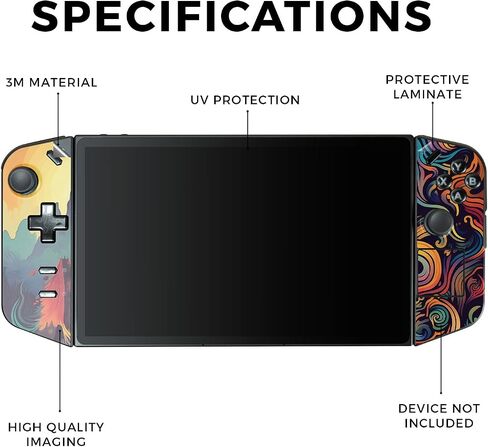 Glossy Glitter Gaming Skin Compatible with Lenovo Legion Go - Surreal Starscape - Premium 3M Vinyl Protective Wrap Decal Cover - Easy to Apply | Crafted in The USA by MightySkins in Saudi Arabia