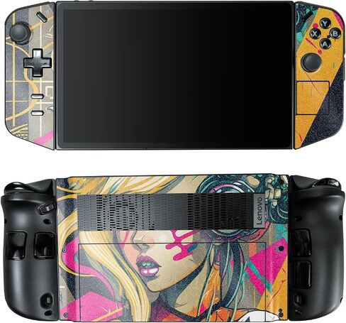 Glossy Glitter Gaming Skin Compatible with Lenovo Legion Go - Surreal Starscape - Premium 3M Vinyl Protective Wrap Decal Cover - Easy to Apply | Crafted in The USA by MightySkins in Saudi Arabia