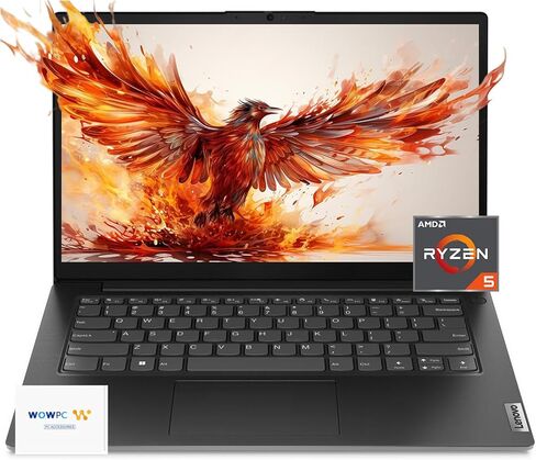 Lenovo Business Laptop, 14 inch FHD Display, AMD Ryzen 5 7520U Processor, 8GB RAM, 512GB PCIe SSD, Long Battery Life, Dolby Audio, Military Grade Durability, Ethernet Port, Win 11 Pro, w/WOWPC Bundle in Saudi Arabia