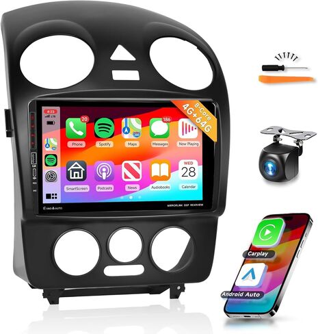 راديو ستيريو للسيارة 8Core 4G 64G لسيارة Volkswagen Beetle 2004-2010 مع CarPlay لاسلكي Android Auto 9 بوصة 1280x720P IPS شاشة لمس بلوتوث 5.0 GPS WiFi DSP 46 EQ MirrorLink AHD كاميرا احتياطية in Saudi Arabia