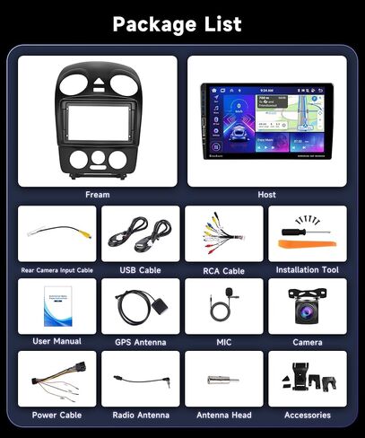 راديو ستيريو للسيارة 8Core 4G 64G لسيارة Volkswagen Beetle 2004-2010 مع CarPlay لاسلكي Android Auto 9 بوصة 1280x720P IPS شاشة لمس بلوتوث 5.0 GPS WiFi DSP 46 EQ MirrorLink AHD كاميرا احتياطية in Saudi Arabia