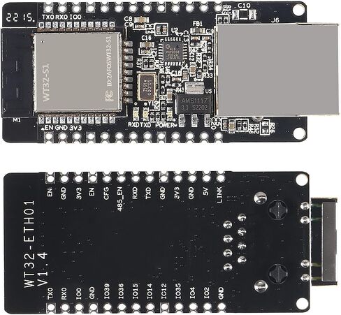 2 Pack WT32-ETH01 ESP32 Module Ethernet WiFi Bluetooth Development Board WT32-ETH01 Embedded Serial Port to Ethernet Converter Serial to WiFi&Bluetooth MCU Module in Saudi Arabia