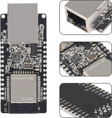 2 Pack WT32-ETH01 ESP32 Module Ethernet WiFi Bluetooth Development Board WT32-ETH01 Embedded Serial Port to Ethernet Converter Serial to WiFi&Bluetooth MCU Module in Saudi Arabia