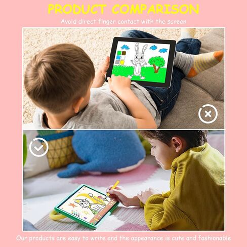 Kid-Friendly Stylus Pens for Touch Screens, Kid Tablet Stylus Pen Universal Children's Crayon Stylus Pen Compatible with Samsung, Kindle, iPad, iPhone, Android, Microsoft, Blue in Kuwait
