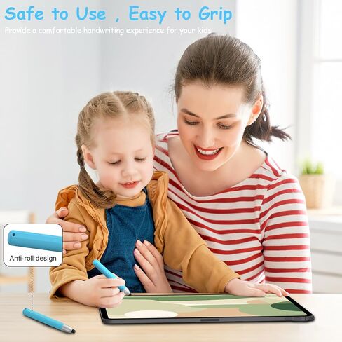 Kid-Friendly Stylus Pens for Touch Screens, Kid Tablet Stylus Pen Universal Children's Crayon Stylus Pen Compatible with Samsung, Kindle, iPad, iPhone, Android, Microsoft, Blue in Kuwait