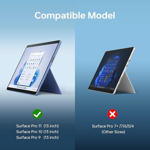 Omnpak 2 واقي شاشة لجهاز Surface Pro 11 2024/Microsoft Surface Pro 9/Surface Pro 10 13 بوصة، زجاج مقسى 9H، يدعم قلم السطح in Kuwait