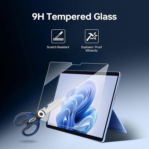 Omnpak 2 واقي شاشة لجهاز Surface Pro 11 2024/Microsoft Surface Pro 9/Surface Pro 10 13 بوصة، زجاج مقسى 9H، يدعم قلم السطح in Kuwait