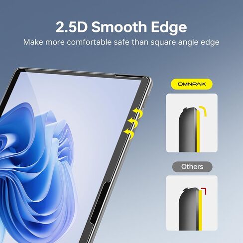 Omnpak 2 واقي شاشة لجهاز Surface Pro 11 2024/Microsoft Surface Pro 9/Surface Pro 10 13 بوصة، زجاج مقسى 9H، يدعم قلم السطح in Kuwait