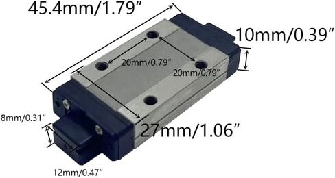 MGN9H 400mm Linear Guide Rail，34.7mm 2pcs Linear Motion Guides ，MGN9H Linear guiderail with Slide Block，Block Bearing for Linear Guide Rail，Applied to Automation Equipment, Medical Devices, etc. in Saudi Arabia