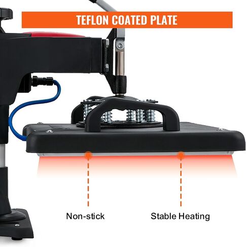VEVOR 15x15 Heat Press Machine 2 in 1 for T Shirts and Hats, Swing Away T Shirt Press Machine, Professional Heat Press for Sublimation, Vinyl, Heat Transfer Projects in Saudi Arabia