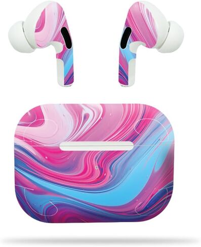 Headphone Skin Compatible with Apple AirPods Pro - Neon Diamond - Premium 3M Vinyl Protective Wrap Decal Cover - Easy to Apply | Crafted in The USA by MightySkins in Saudi Arabia
