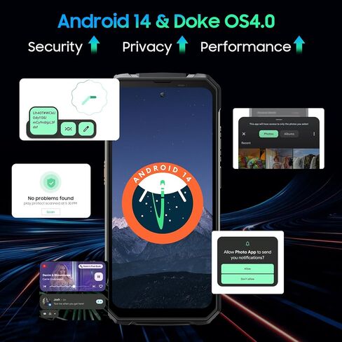 هاتف ذكي متين Blackview BV8100، Android 14، مصابيح يدوية مزدوجة، شاشة 6.5 بوصة FHD+ 120 هرتز، MTK G99 24 جيجابايت رام + 256 جيجابايت SD 2 تيرابايت هاتف متين، 8800 مللي أمبير + 45 وات هواتف أندرويد، كاميرا 50 ميجابكسل + 32 ميجابكسل، بصمة الإصبع/NFC in Kuwait