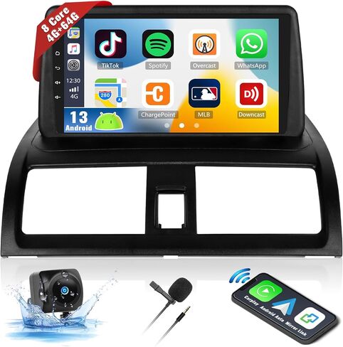 UNITOPSCI 4G+64G 8Core Android 13 ستيريو سيارة لهوندا أكورد 2003-2007 لاسلكي Apple CarPlay Android Auto 9 بوصة شاشة لمس بلوتوث 5.0 GPS ملاحة DSP مرآة رابط WiFi FM/RDS SWC+ كاميرا احتياطية in Saudi Arabia