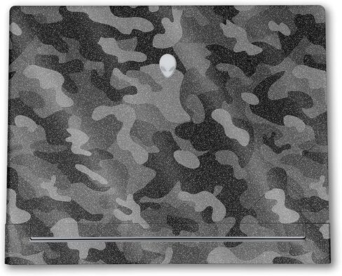 Glossy Glitter Laptop Skin Compatible with Alienware X16 R2 (2024) - Black Camo - Premium 3M Vinyl Protective Wrap Decal Cover - Easy to Apply | Crafted in The USA by MightySkins in Saudi Arabia