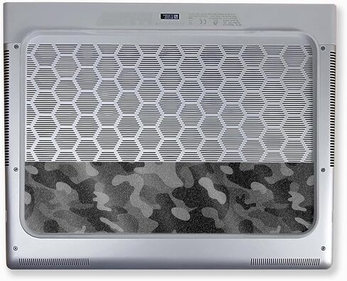 Glossy Glitter Laptop Skin Compatible with Alienware X16 R2 (2024) - Black Camo - Premium 3M Vinyl Protective Wrap Decal Cover - Easy to Apply | Crafted in The USA by MightySkins in Saudi Arabia