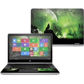 MightySkins Skin Compatible with HP Pavilion x360 15" (2017) - Howling Wolf | Protective, Durable, and Unique Vinyl Decal wrap cover | Easy to Apply, Remove, and Change Styles | Made in The USA