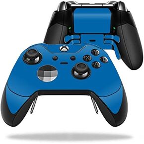 MightySkins Skin Compatible with Microsoft Xbox One Elite Wireless Controller case wrap Cover Sticker Skins Solid Blue