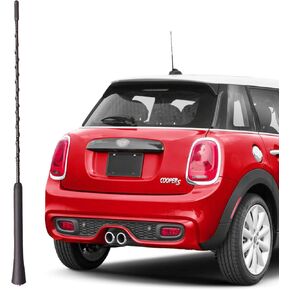 16 Inch Flexible Rubber Antenna Replacement Mast for Mini Cooper Hardtop (2013-2024), Mini Countryman (2013-2016), Mini Coupe (2013-2015), Mini Roadster (2013-2016), Mini Paceman, Black