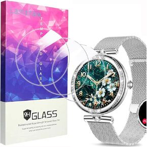 Compatible for GADIXY Smart Watches Screen Protector, [3 Pack] 9H Tempered Glass Screen Protector Film Compatible for GADIXY E05 1.1 Inches Smart Watches (3 Pack)