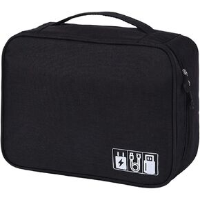 Docooler Large Capacity Storage Bag, Data Cable Storage Bag, Travel Charging Bagpack, Headphone Organizer, Multi-functional Compartment Bagpack for Work, Travel, Business - Colorful Optional