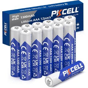 PKCELL AAA Batteries 24 Pack 1300mAh 1.5V Lithium Batteries AAA Size Long Lasting Triple A Batteries High Performance for High-Tech Devices, Flashlight, Toys, Remote Control (Non-Rechargeable)