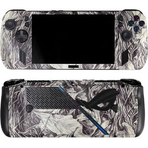 Carbon Fiber Skin Compatible with Asus ROG Ally X - Neutral Stripes - Premium 3M Vinyl Protective Wrap Decal Cover - Easy to Apply | Crafted in The USA by MightySkins