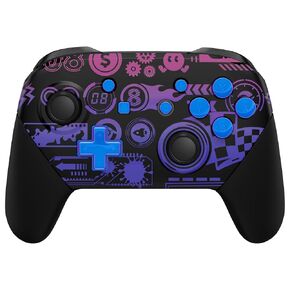 eXtremeRate Faceplate Backplate Handles for Nintendo Switch Pro Controller, The Great Wave Off Kanagawa Replacement Hand Grip Housing Shell Buttons for Nintendo Switch Pro Controller - NO Controller