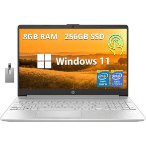 HP 15.6" HD Touchscreen Laptop, Intel i3-1215U, 16GB RAM, 672GB Storage(512GB SSD + 160GB Docking Station Set), Intel UHD Graphics, Numeric Keypad, 720p HD Webcam, WiFi, Windows 11 Pro, Silver