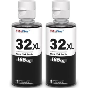 32XL Black Ink Bottles Compatible Replacement for HP Smart Tank Printer 6001 5101 7602 7301 5000 5102 757 7601 755 7601 755 Ink Refill, Smart Tank Plus 651 551 Ink Refill