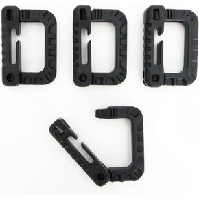 1" MOLLE Webbing Carabiner Accessory Adapter Attachment Snap Clip (4 Pack)
