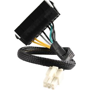 ATX PSU 24 pin to 6 pin Power Adapter Cable for Dell Motherboard, 24-pin Port to 6-pin Motherboard Model for DELL 3650 3040 7040 Power Connectors GBAuto
