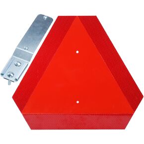 Lawneagle Slow Moving Vehicle Bracket with Slow Moving Vehicle Sign for Golf Cart, Farm Vehicles, UTV, ATV, RTV, Truck, Tractors(40mi Thick Aluminium 14"x16" Slow Moving Vehicle Triangle)