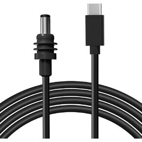 كابل طاقة Starlink Mini USB C بطول 6.5 قدم/2 متر، مدخل USB من النوع C بقدرة 140 وات إلى سلك شحن مقبس البرميل 18AWG مقاوم للماء، يعمل مع مصدر 60W+ PD، متوافق مع بروتوكولات 28V PPS و20V PD