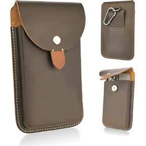 Cell Phone Holsters for Belt, Cell Phone Case with Belt Clip for S22 Ultra,S22 Plus,S22, Phone Holster for iPhone 15/14/13 Pro, Universal phone Sheath, L, (Black)