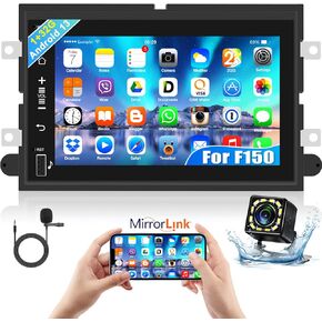 4+64G Car Stereo for Ford F150 F250 F350 Fusion Edge Explorer Taurus Freestar with Wireless Apple Carplay Android Auto,7 Inch IPS 1280 * 720 Touchscreen Car Radio with Bluetooth,AM/FM/RDS,AI Voice