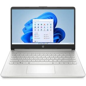 HP 2023 Laptop | 14-FQ100 | 14" 1360 x 768 LED-Backlit | AMD Ryzen 5 5500U 6-Core | 8GB DDR4 | 256GB SSD | Windows 11 Home | Wi-Fi 5 - Bluetooth 4.2-720p HD Camera - Natural Silver