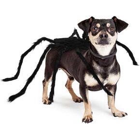Dog Halloween Costume, Dog Spider Costume, Dog Costumes for Small Medium Large Dogs, Dog Clothes, Spider Costume for Pet Cats Pup Cosplay Fun, Black