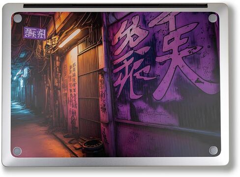 Glossy Glitter Laptop Skin Compatible with Surface Laptop 7 13.8" (2024) - Synthwave Starship - Premium 3M Vinyl Protective Wrap Decal Cover - Easy to Apply | Crafted in The USA by MightySkins in Saudi Arabia