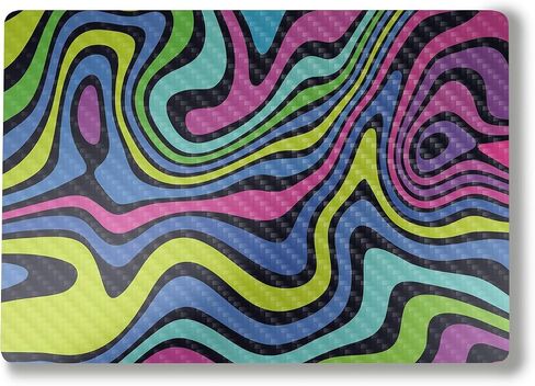 Glossy Glitter Laptop Skin Compatible with Surface Laptop 7 13.8" (2024) - Synthwave Starship - Premium 3M Vinyl Protective Wrap Decal Cover - Easy to Apply | Crafted in The USA by MightySkins in Saudi Arabia