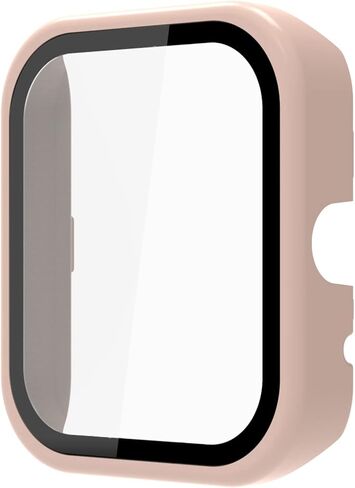 ID207 Case, Hard PC Case with Tempered Glass Screen Protector Compatible with Boean ID207 1.69 Watch/GGZZ ID207 1.69"/Dirrelo Watch ID207 / Fitpolo FVYAO ID207 1.69 Watch (2 Pack-Black+Pink) in Saudi Arabia