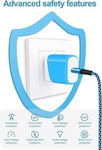 شاحن هاتف سامسونج شاحن فائق السرعة من النوع C مع كابل شحن سريع USBC إلى USBC لهاتف Samsung A15 A53 A03S A32 A12 A22 A23 A52 A33 A73، Galaxy S24 Ultra S23 S22FE S21 S20، كتلة شاحن حائط USB C in Kuwait